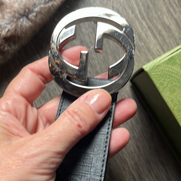 Gucci GG belt with interlocking buckle - black. Sz 34/85. Worn 1x!!! - Picture 5 of 10